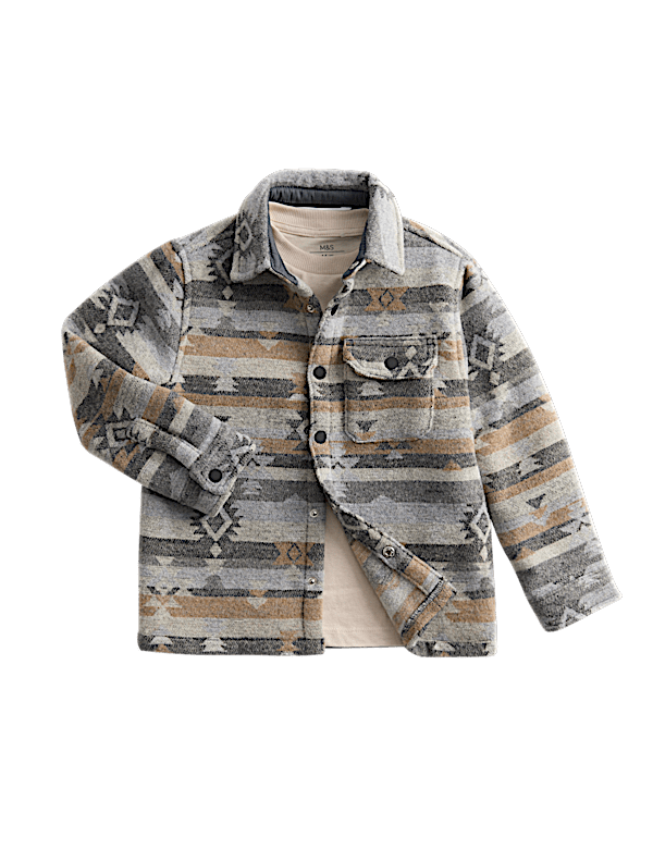 Patterned Shirt & T-Shirt Set (2-8 Yrs)