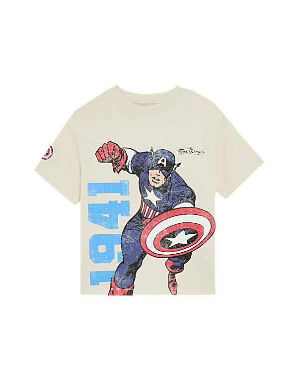 Pure Cotton Captain American T-Shirt (2-8 Yrs)