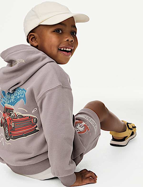 Short en coton à motif Hot Wheels™ (du 2&nbsp;au 8&nbsp;ans) - FR