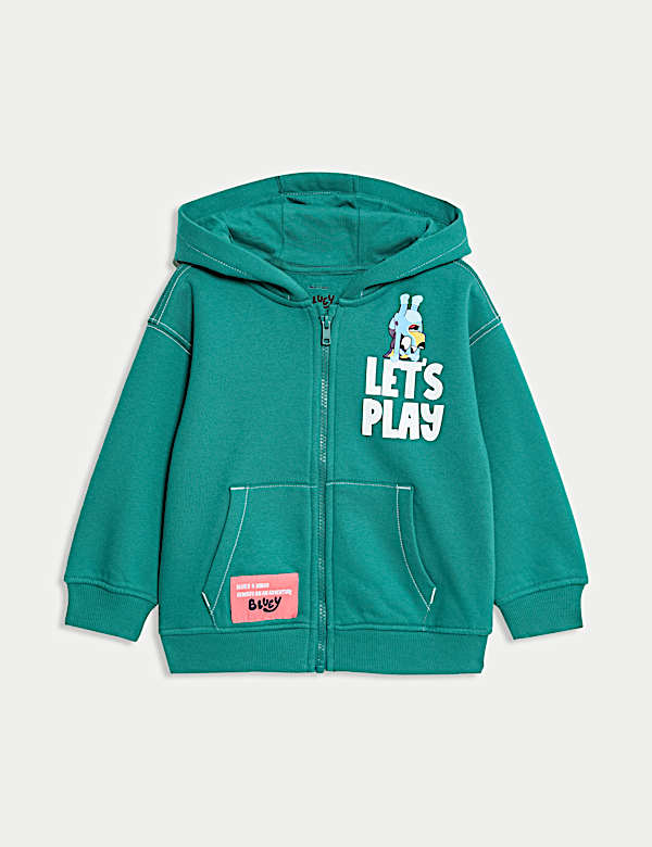 Cotton Rich Bluey™ Zip Hoodie (2-8 Yrs) - HU