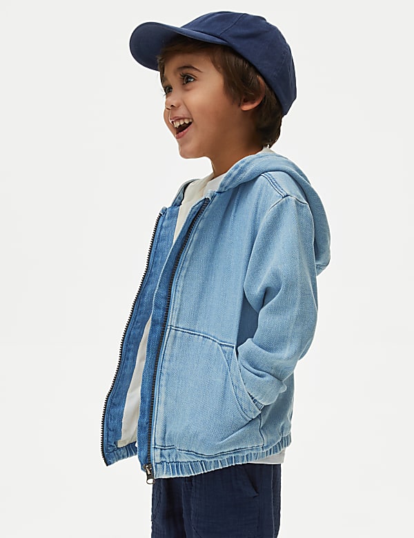 Denim Hooded Jacket (2-8 Yrs) - CN