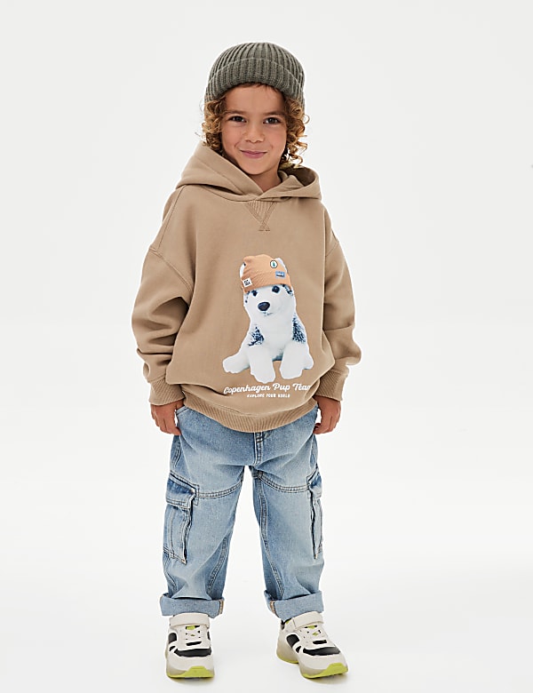 Cotton Rich Dog Hoodie (2-8 Yrs) - DK