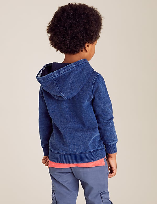 Pure Cotton Tiger Embroidered Hoodie