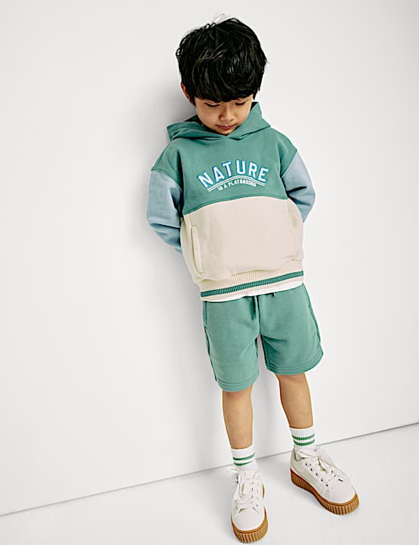 Sweat en coton à capuche avec texte (du 2&nbsp;au 8&nbsp;ans) - LU