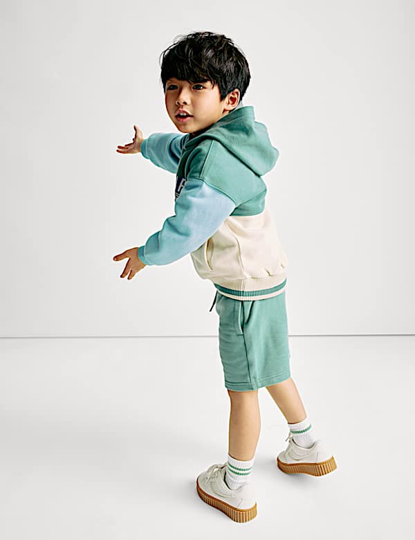 Cotton Rich Slogan Hoodie (2-8 Yrs) - NL