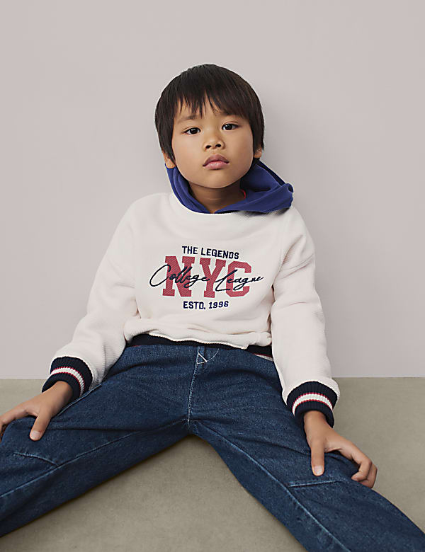 Sweat en coton à capuche à motif NYC (du 2&nbsp;au 16&nbsp;ans) - LU