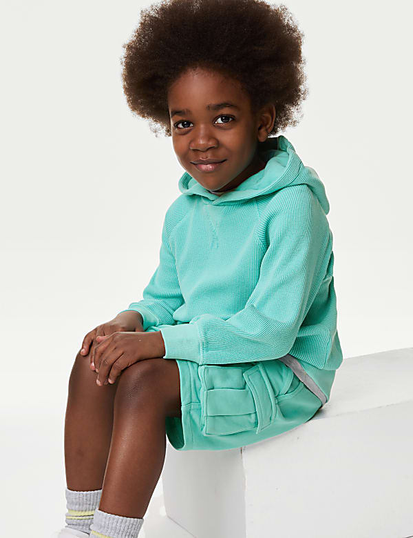 Pure Cotton Textured Hoodie (2-8 Yrs) - FR