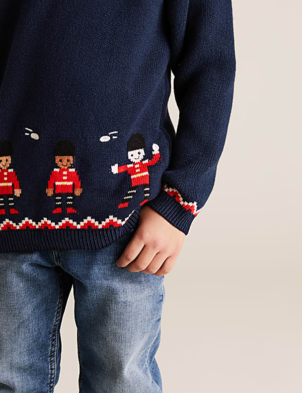 Pure Cotton Soldier Knitted Jumper (2-7 Yrs)