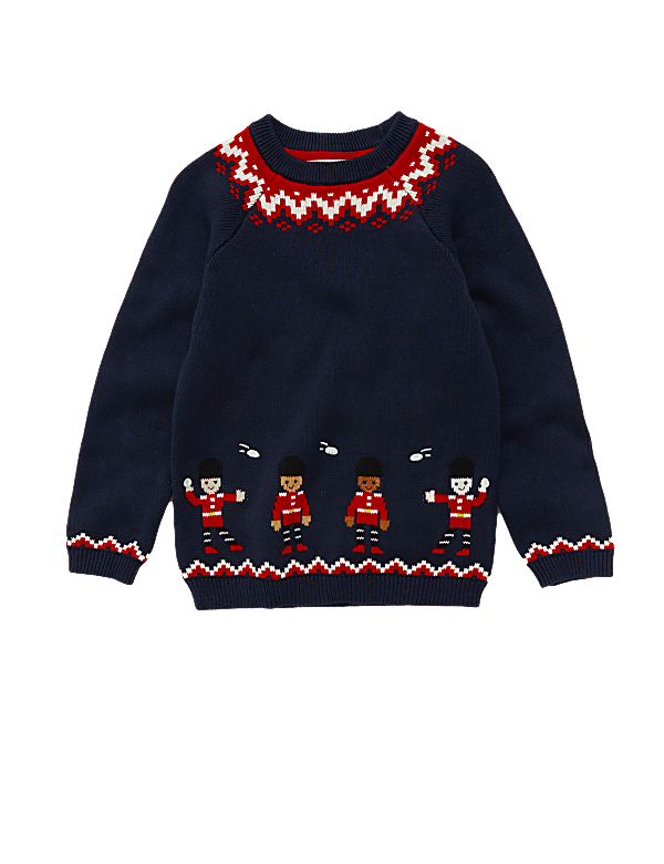 Pure Cotton Soldier Knitted Jumper (2-7 Yrs)