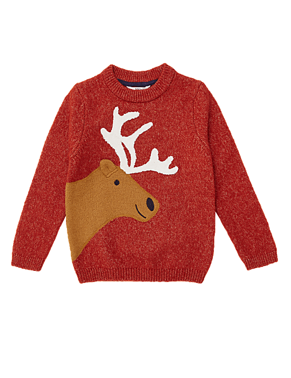 Knitted Moose Jumper (2-7 Yrs)