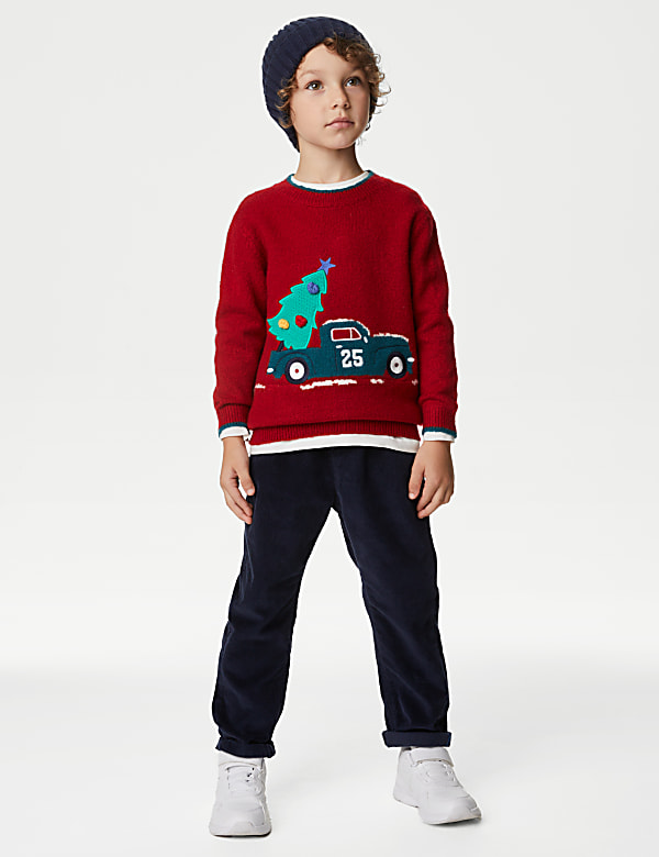 Trui met kerstboommotief (2-8 jaar) - BE