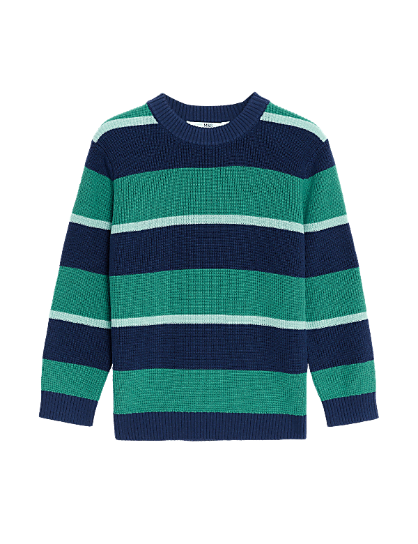 Pure Cotton Knitted Striped Jumper (2-8 Yrs)