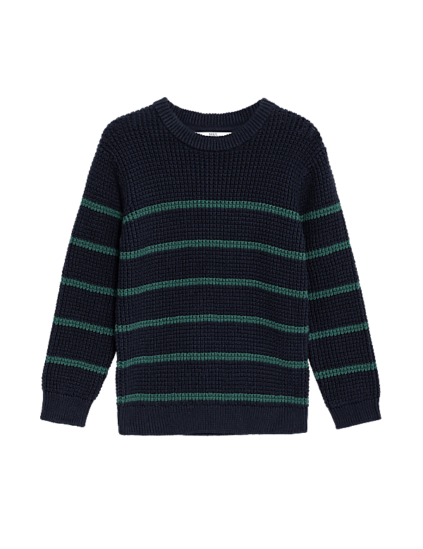 Pure Cotton Striped Knitted Jumper (2-8 Yrs)