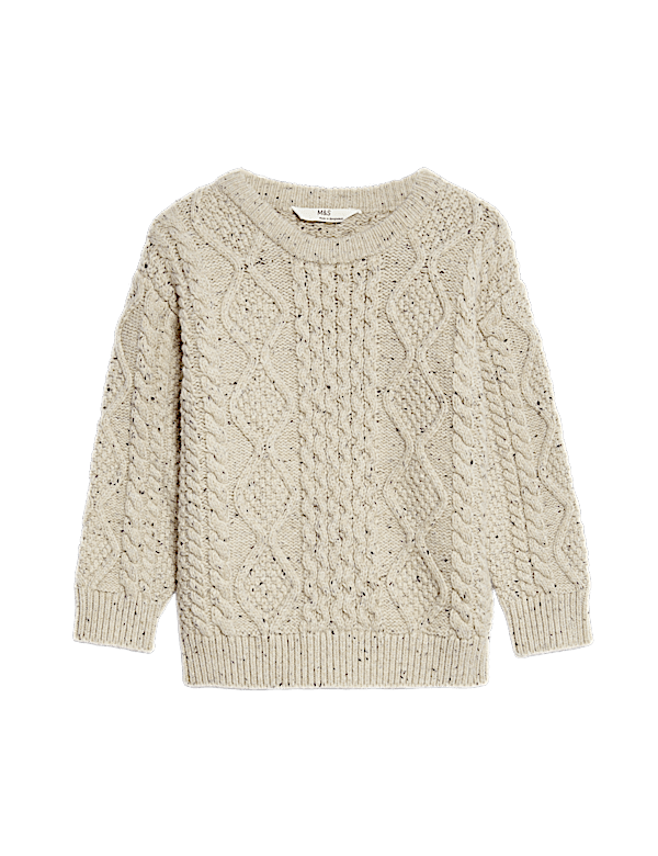 Cotton Rich Cable Knit Jumper (2-8 Yrs)