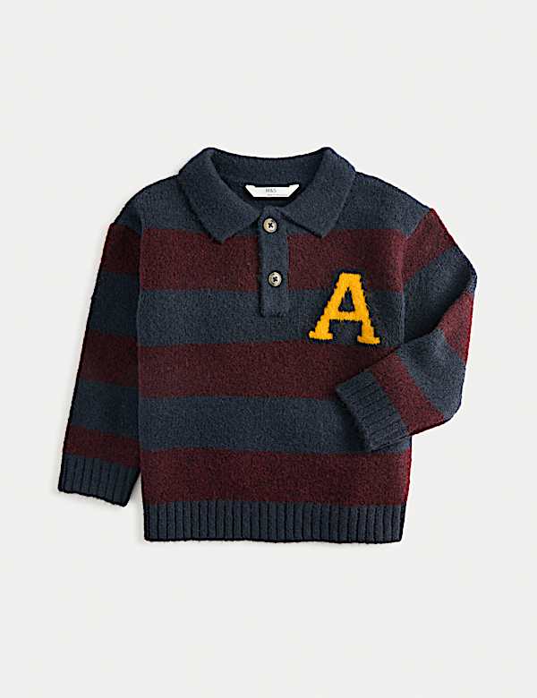 Striped Knitted Rugby Jumper (2-10 Yrs) - NZ
