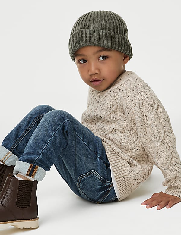 Cotton Rich Textured Jumper (1-8 Yrs) - VN