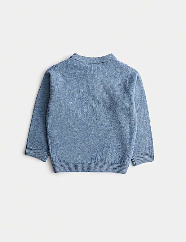 Henley Knitted Jumper (0-8 Yrs)