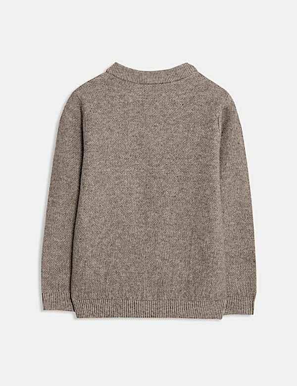 Henley Knitted Jumper (0-8 Yrs)