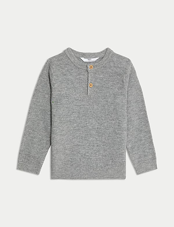 Pull en maille Henley (jusqu’au 8 ans) - LU