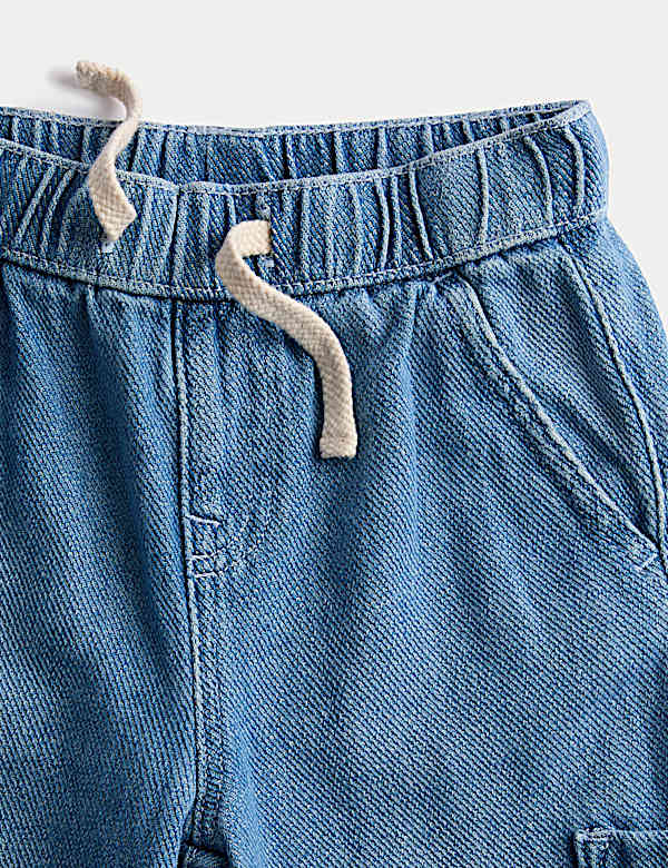 Relaxed Denim Cargo Jeans (2-8 Yrs)