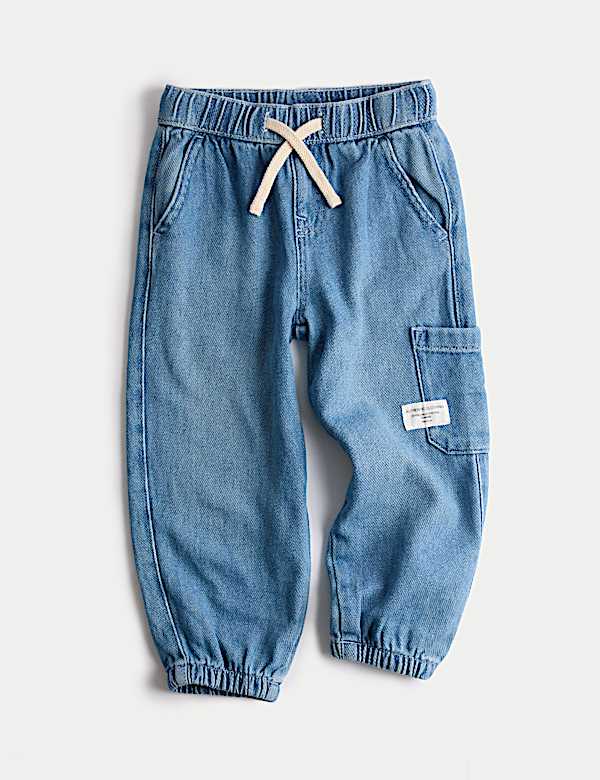 Relaxed Denim Cargo Jeans (2-8 Yrs)