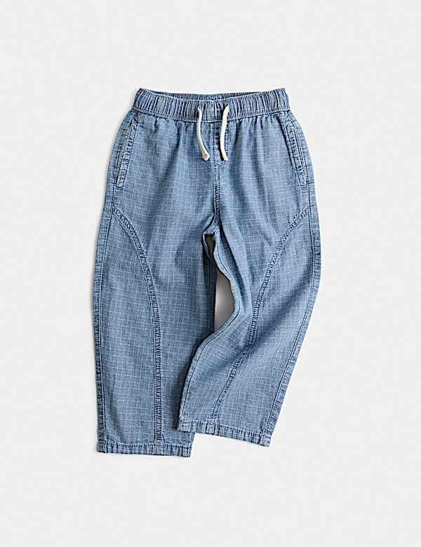 Jean coupe barrel 100 % coton ind&eacute;chirable (du 2 au 8 ans) - LU