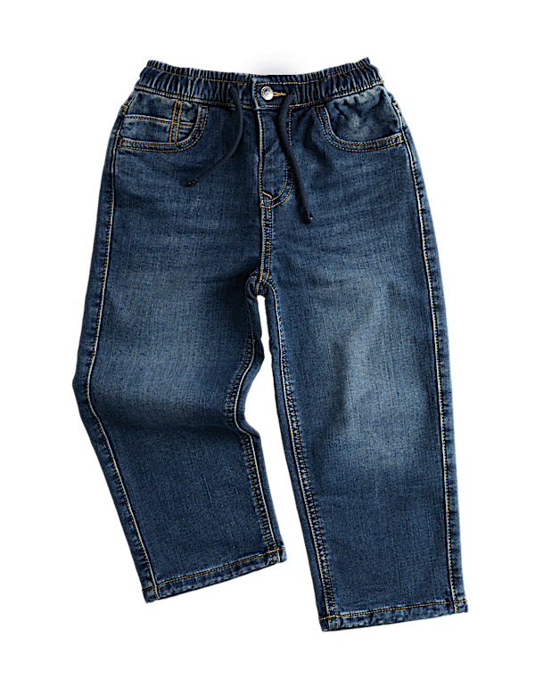 Straight Leg Cotton Rich Comfort Waist Jeans (2-8 Yrs)