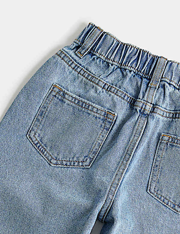 Pure Cotton Barrel Leg Jeans (2-8 Yrs)