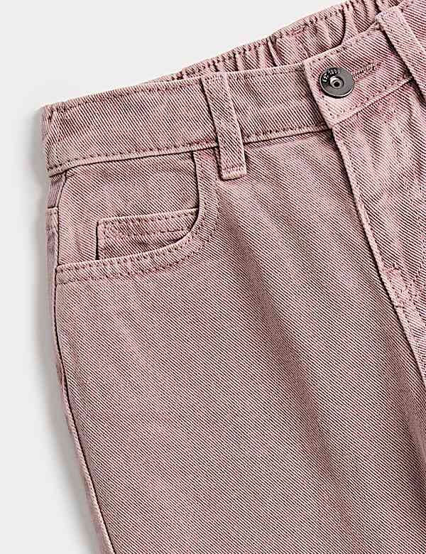 Pure Cotton Barrel Leg Jeans (2-8 Yrs)