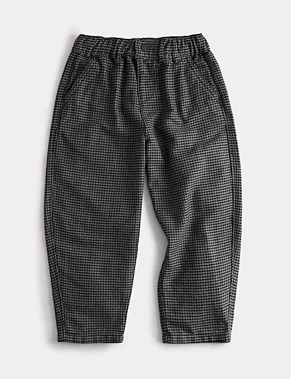 Pure Cotton Micro Check Trousers (2-8 Yrs) - US