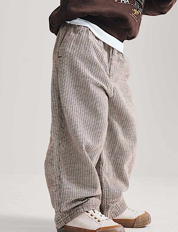 Pure Cotton Checked Trousers (2-8 Yrs) - NZ
