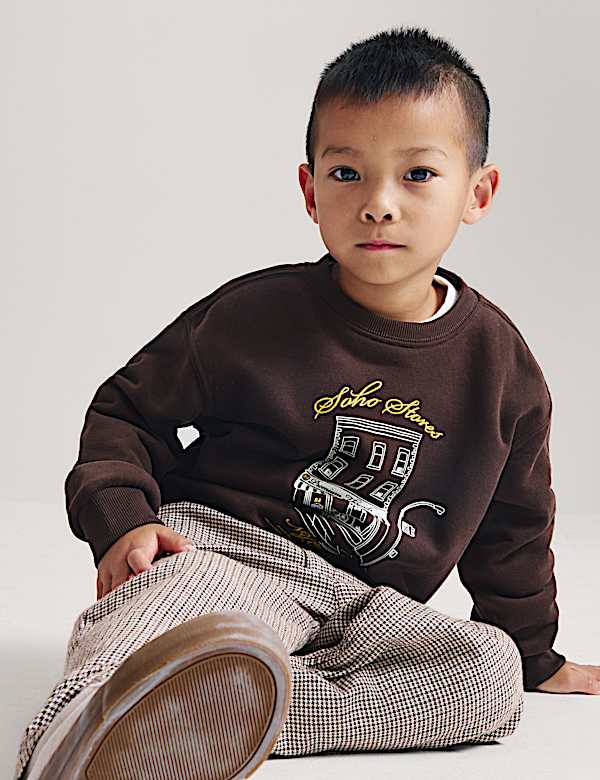 Pure Cotton Checked Trousers (2-8 Yrs) - NZ