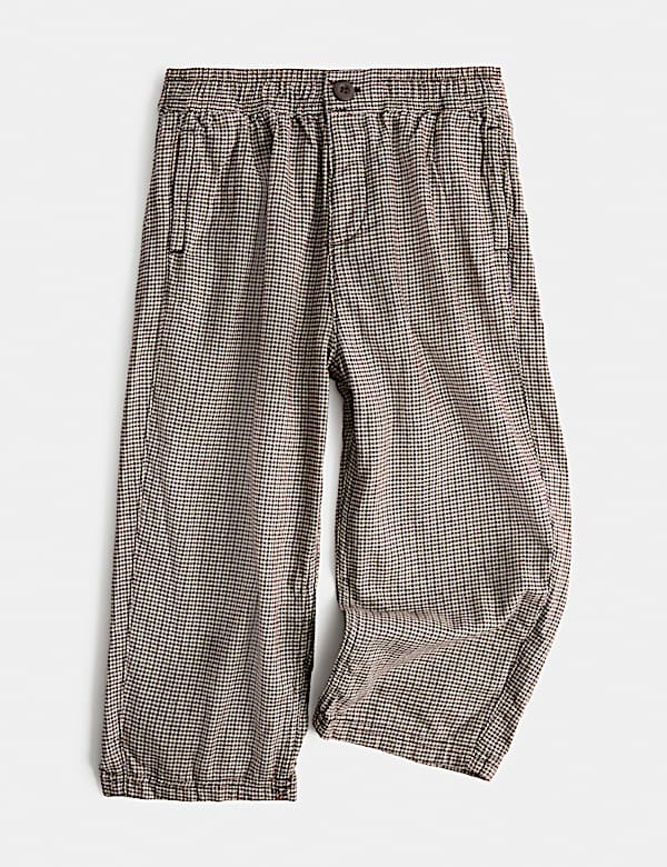 Pure Cotton Checked Trousers (2-8 Yrs) - NZ
