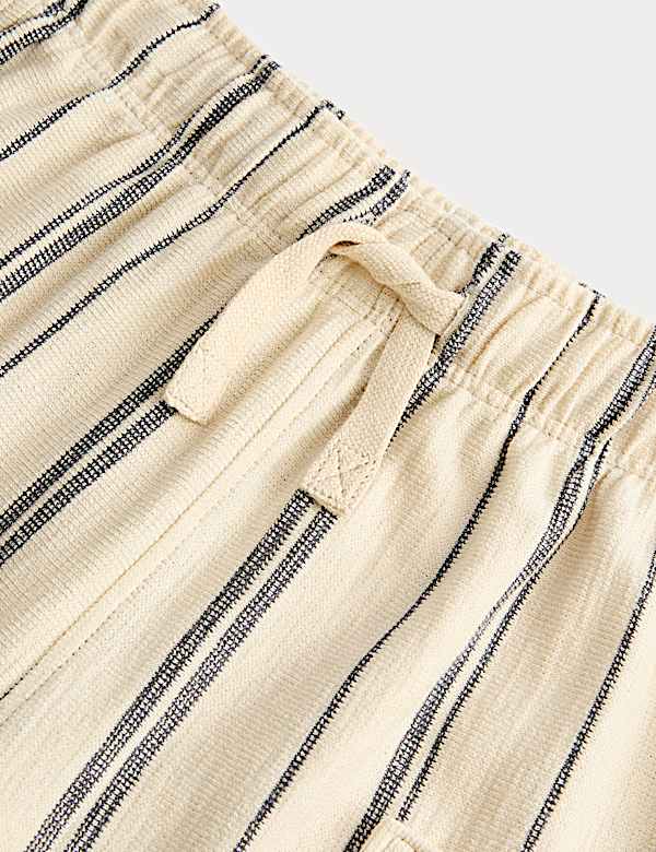 Pantalones de rayas 100 % algod&oacute;n texturizados (2-8 a&ntilde;os) - US