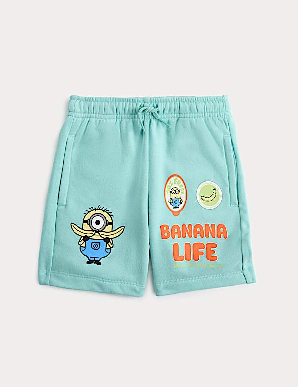 Cotton Rich Minions™ Graphic Shorts (2-8 Yrs) | AQUA MIX | Shorts