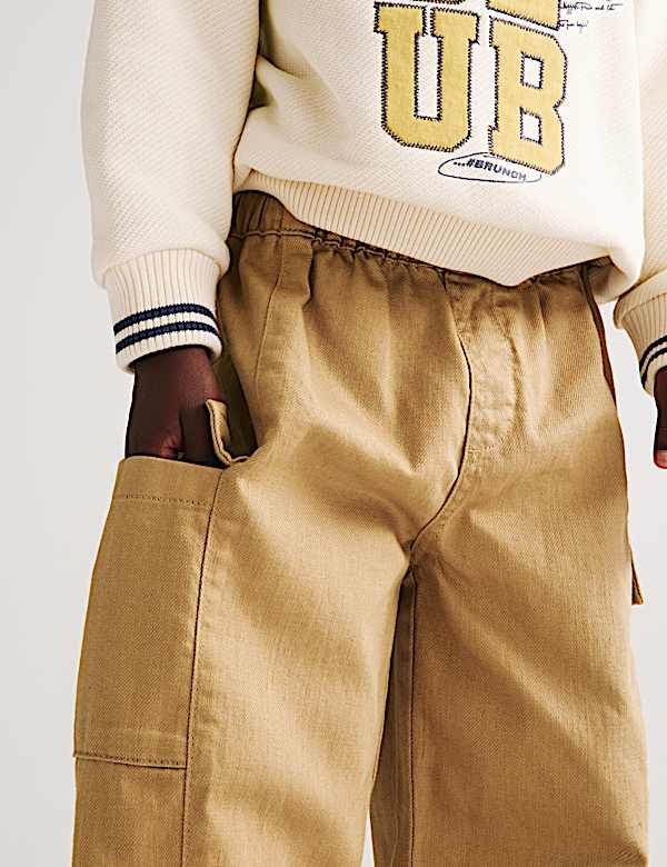 Cotton Rich Pull On Cargo Trousers (2-8 Yrs) - RS