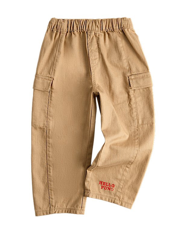 Cotton Rich Pull On Cargo Trousers (2-8 Yrs)