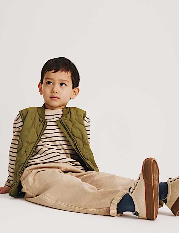 Pure Cotton Twill Graphic Trousers (2-8 Yrs) - JP