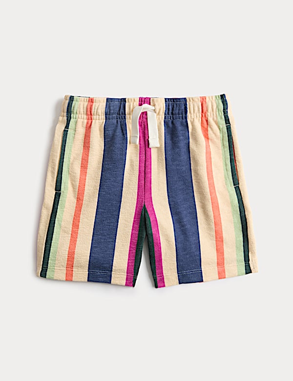 Short 100 % coton &agrave; rayures (du 2 au 8 ans) - LU