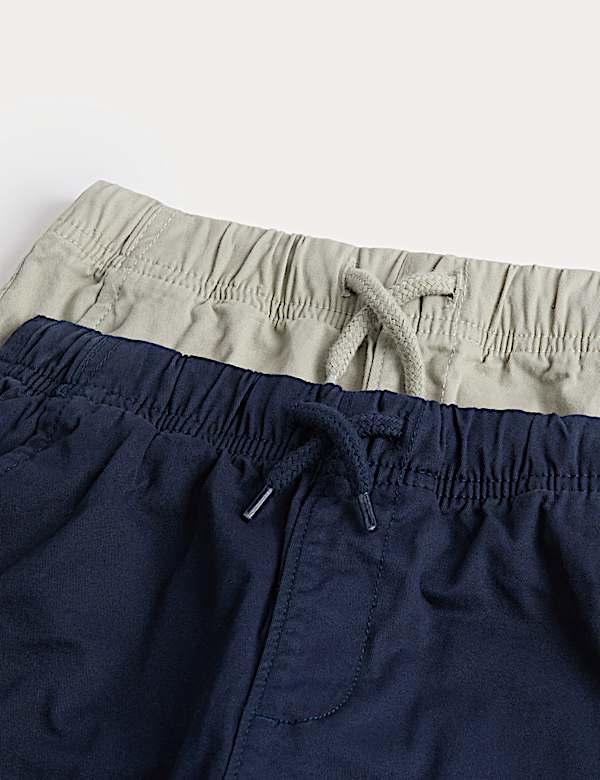 2 Pack Cotton Rich Trousers (2-8 Yrs)