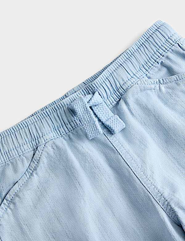 Pure Cotton Textured Shorts (2-8 Yrs)