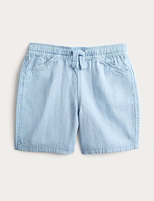 Pure Cotton Textured Shorts (2-8 Yrs)