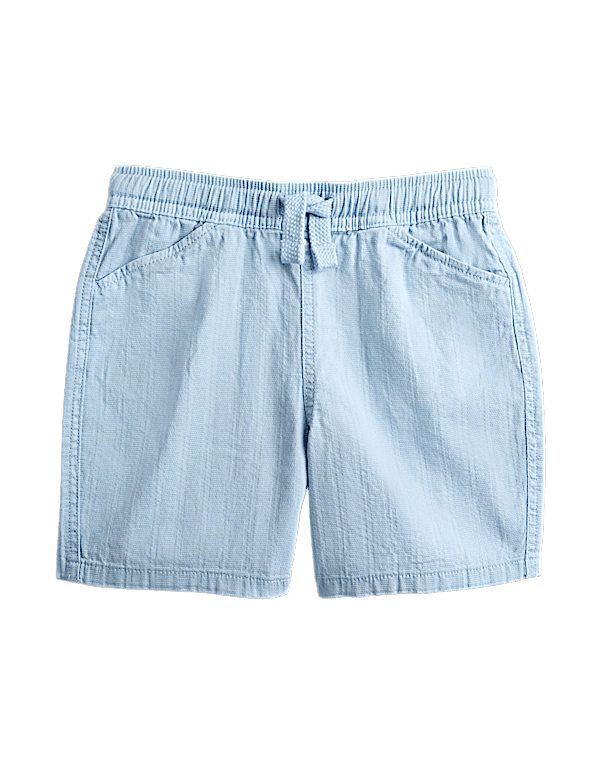 Pure Cotton Textured Shorts (2-8 Yrs)