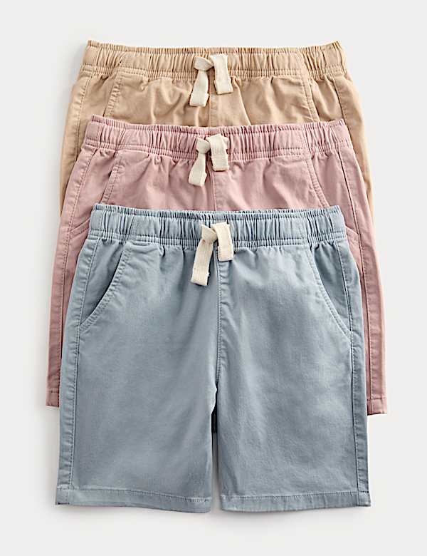 3 Pack Cotton Rich Shorts (2-8 Yrs)