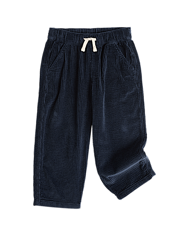 Pure Cotton Corduroy Drawstring Trousers (2-8 Yrs)