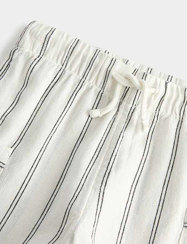 Linen Blend Cargo Shorts (2-8 Years)