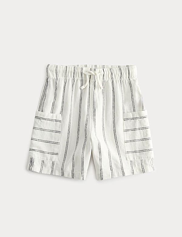 Linen Blend Cargo Shorts (2-8 Years)
