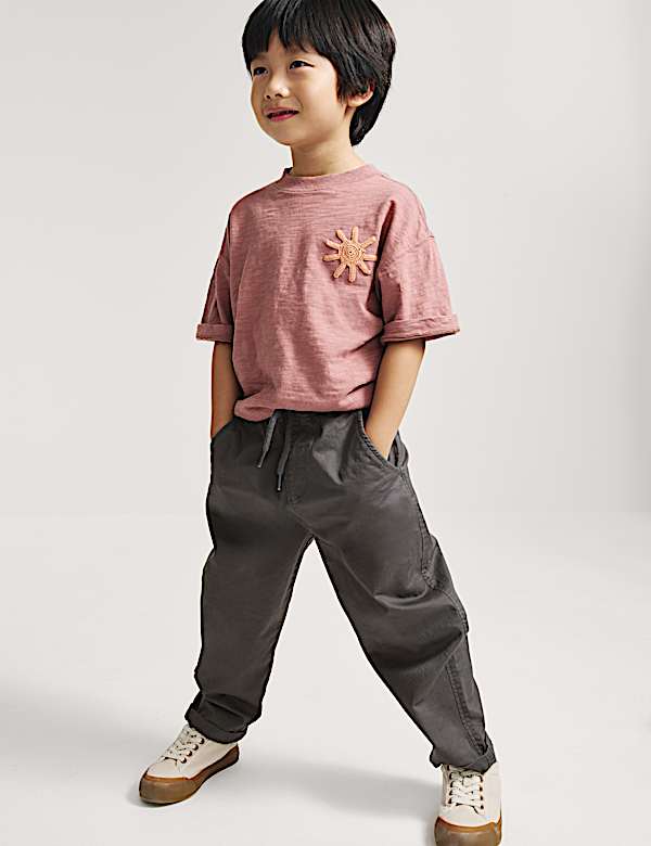 Cotton Rich Pull On Cargo Trousers (2-8 Yrs)