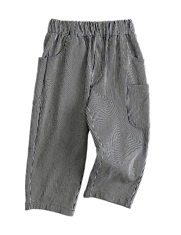 Cotton Blend Striped Balloon Trousers (2-8 Yrs)