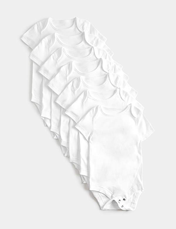 7 Pack Organic Pure Cotton Bodysuits